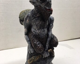 Krampus evil Christmas bust hand made horror statue anti santa sculpture