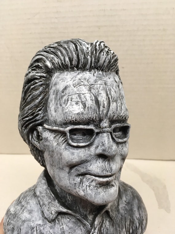 Stephen King statue bust sculpture hand made horror  Etsy
