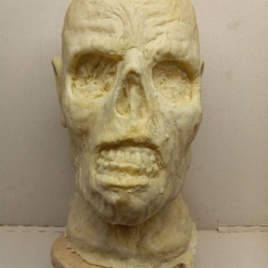 Zombie Face Mask Raw Blank Latex Prosthetic Prop #10 Halloween Haunt FX