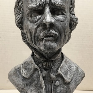 Edgar Allen Poe bust statue hand made horror