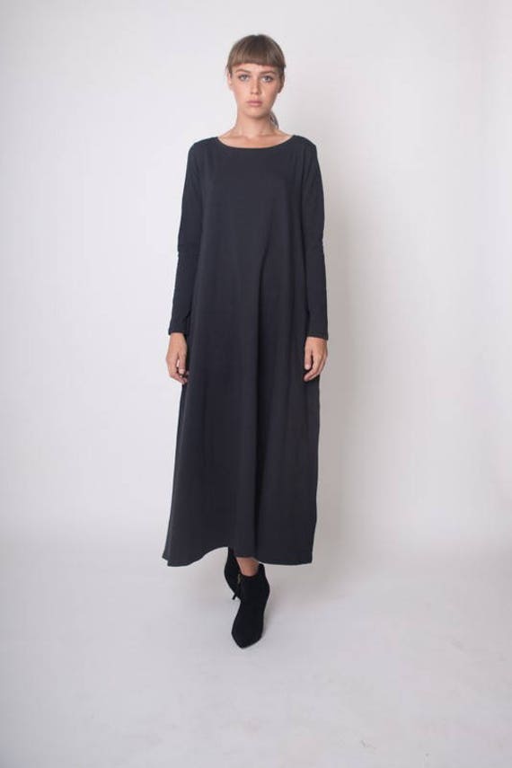 black t shirt dress maxi