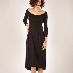 Women Dress/ Winter Dress/ Little Black Dress/ Midi Dress/Women's Dress/ Long sleeves Dress/ Maxi Dress image 4