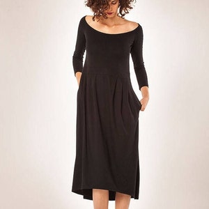 Women Dress/ Winter Dress/ Little Black Dress/ Midi Dress/Women's Dress/ Long sleeves Dress/ Maxi Dress image 1