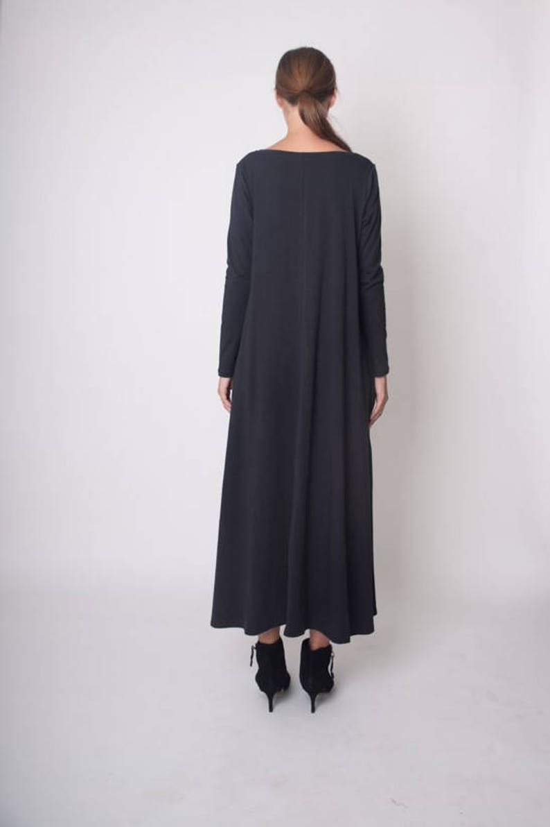 black tee shirt maxi dress