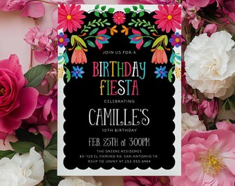 Fiesta Mexican Birthday Invitation Editable, First Fiesta Birthday Party Invitation Template, Printable Download 0103