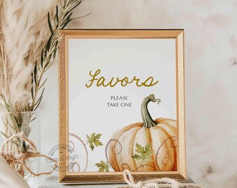Pumpkin Baby Shower Favors Custom Sign, Little Pumpkin Baby Shower Sign, Orange Pumpkin Table Signs, Fall Baby Shower WD 0303