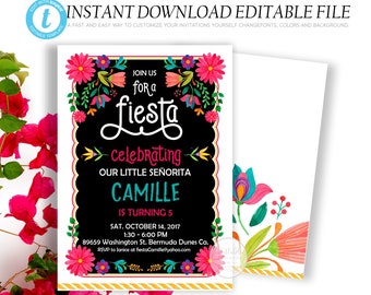 fiesta invitation download etsy