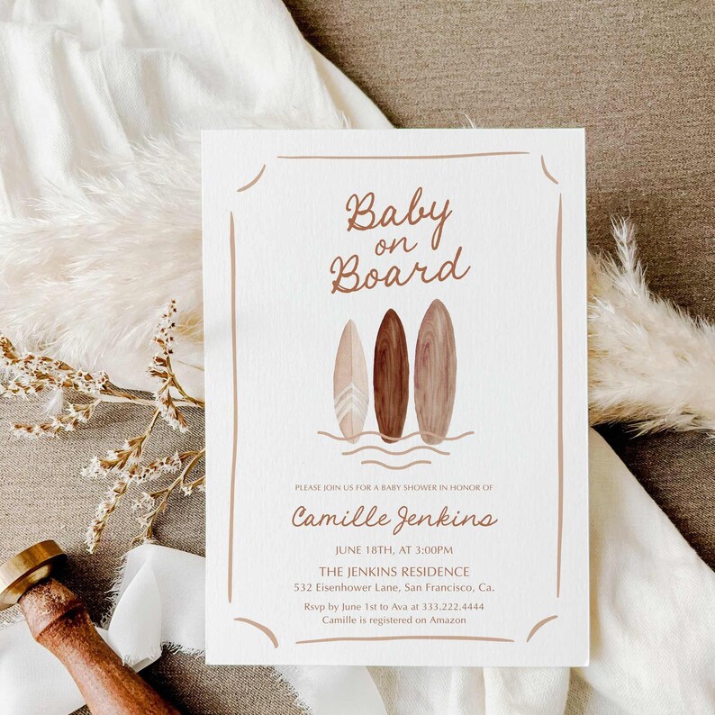 Boho Baby on Board Beach Baby Shower