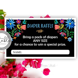Printable Diaper Raffle Card, Editable Template, Baby Boy Diaper Raffle ...
