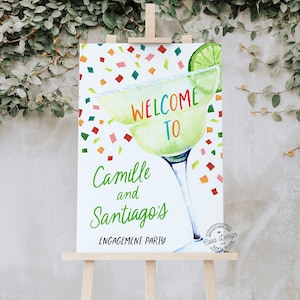 Fiesta Engagement Party Welcome Sign | Welcome Poster Engagement Fiesta Party | Fiesta Wedding Shower Editable Template |  WD 230F