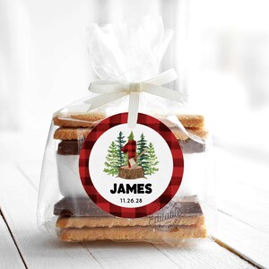 Editable Lumberjack 1st Birthday Favor Tag, Woodland Favor Tags, Camping Birthday Favor Tags Printable, Editable Sticker Template, 0240