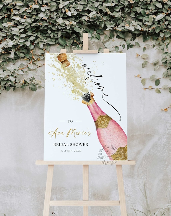 Brunch and Bubbly Bridal Shower Welcome Sign (Printable)