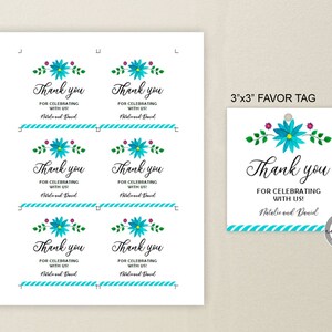 Mexican Themed Wedding Favor Tags, Thank You Tags, Fiesta Favor Tag ...