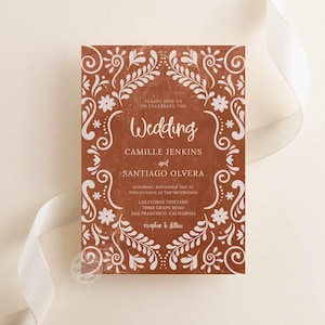 Rustic Mexico Wedding Invitation
