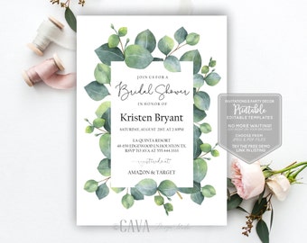 PRINTABLE Bridal Shower Invitation, Wedding Shower Invitation Template, Bridal Shower Invitation, BRS_224