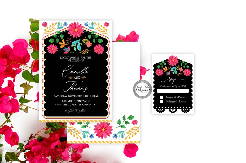 Fiesta Wedding Invitation TEMPLATE Destination Wedding Etsy