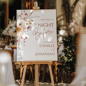 Rehearsal Dinner Welcome Sign