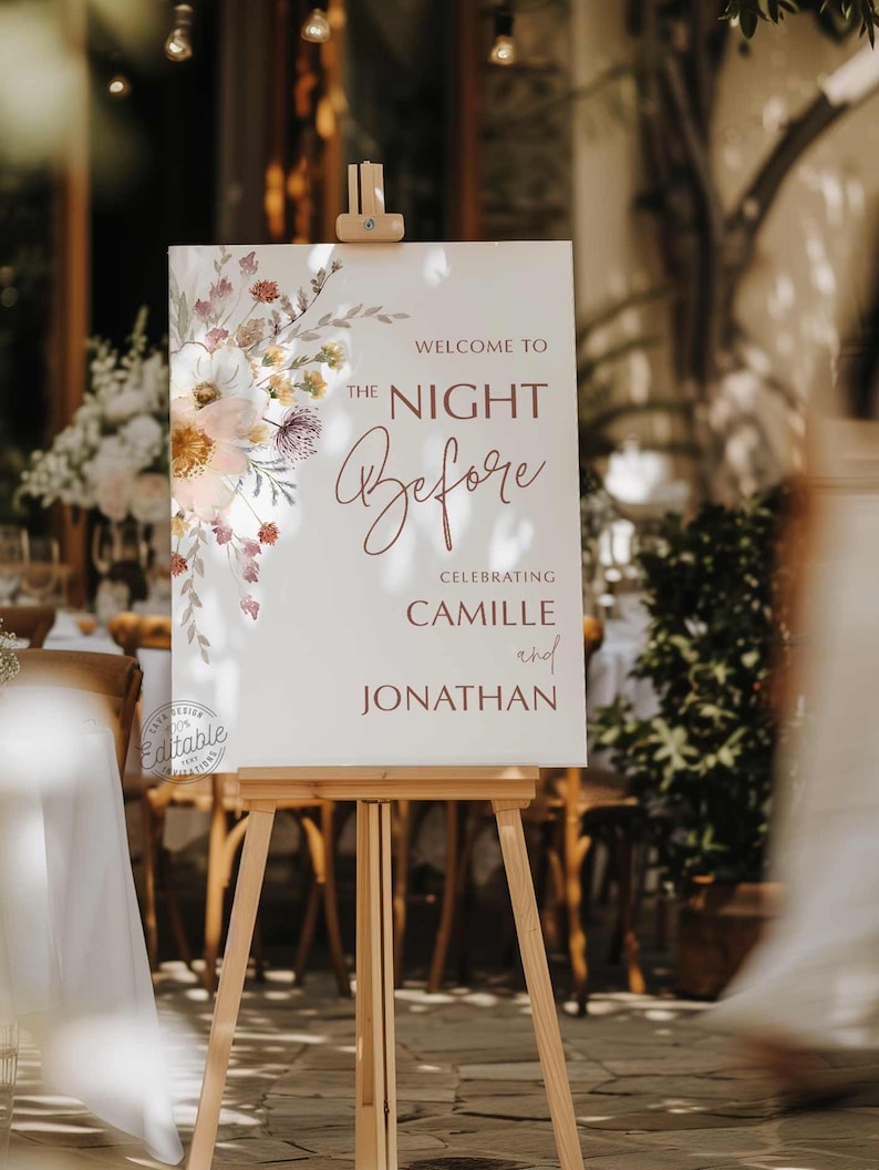 Rehearsal Dinner Welcome Sign