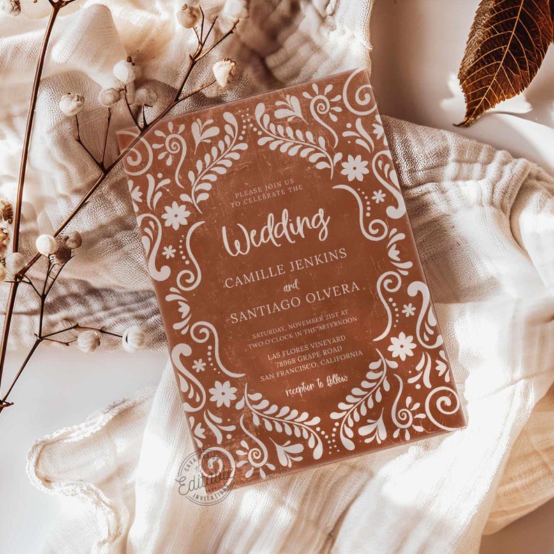 Papel Picado Wedding Invitation