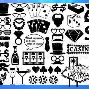 Las Vegas monogram - Cutting bestanden Svg Png Jpg Eps Dxf digitaal grafisch ontwerp Instant Download commercieel gebruik Cut Party USA 00631c