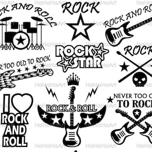 Best Rock And Roll Shirt Design - Cutting Files Svg Png Jpg Eps Dxf Digital Graphic Instant Download Commercial Use Music Monogram 00804c