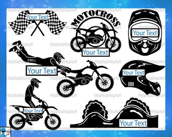 Split MotoCross Monogram - Cutting Files Svg Png Jpg Eps Dxf Digital Graphic Design Instant Download Commercial Use Cross (00702c)