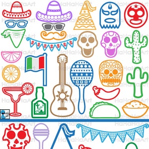 Cool Fiesta Monogram Color - Arquivos de corte Svg Png Jpg Eps Dxf Design gráfico digital Download instantâneo Carta de fonte de uso comercial (00881c)