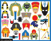 Egypt and Gods - Cutting Files SVG JPG Digital Graphic Design Instant Download Commercial Use Photo Booth Egypt Mask Hat King Queen (00113c)