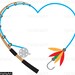 Heart fishing rod - Clipart / Cutting Files svg png jpg dxf digital graphic design Instant Download Commercial Use love fish 01058c