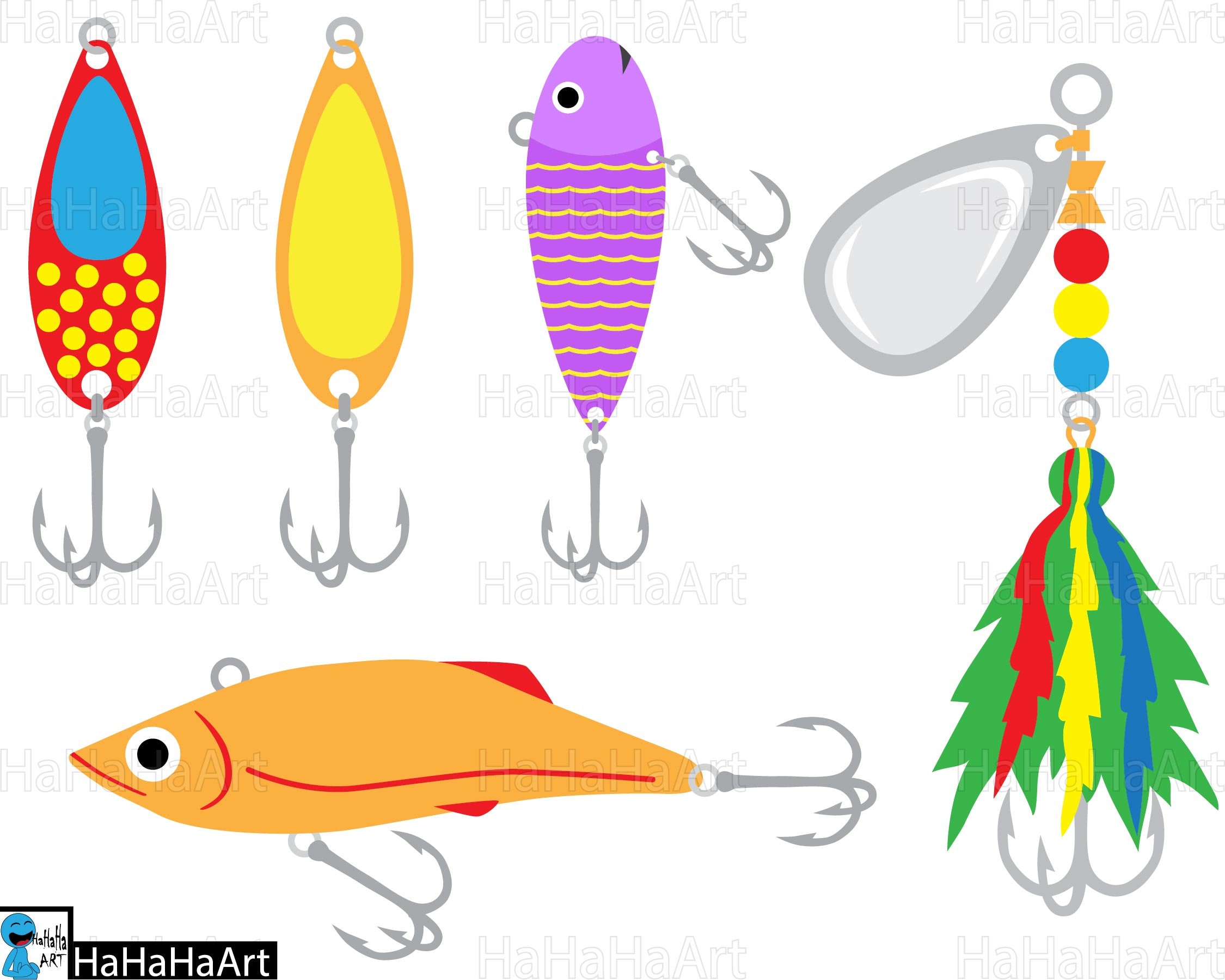 Download Fishing baits and lures Clipart / Cutting Files svg png ...