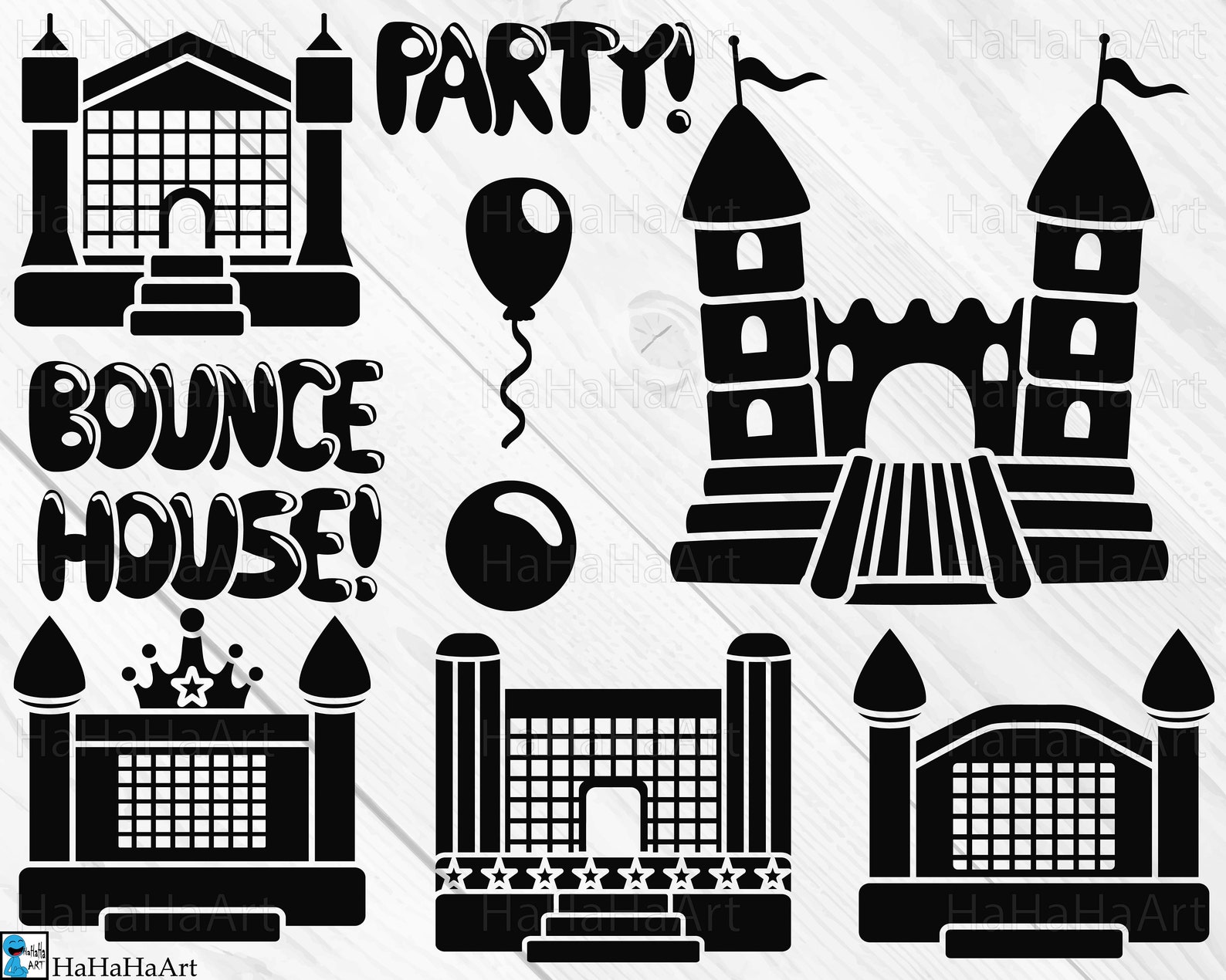 Bounce House Party Clipart / Cutting Files Svg Png Jpg Dxf Etsy Israel