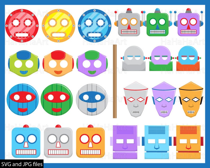 Download Prop Robots Cutting Files SVG JPG Digital Graphic Design | Etsy