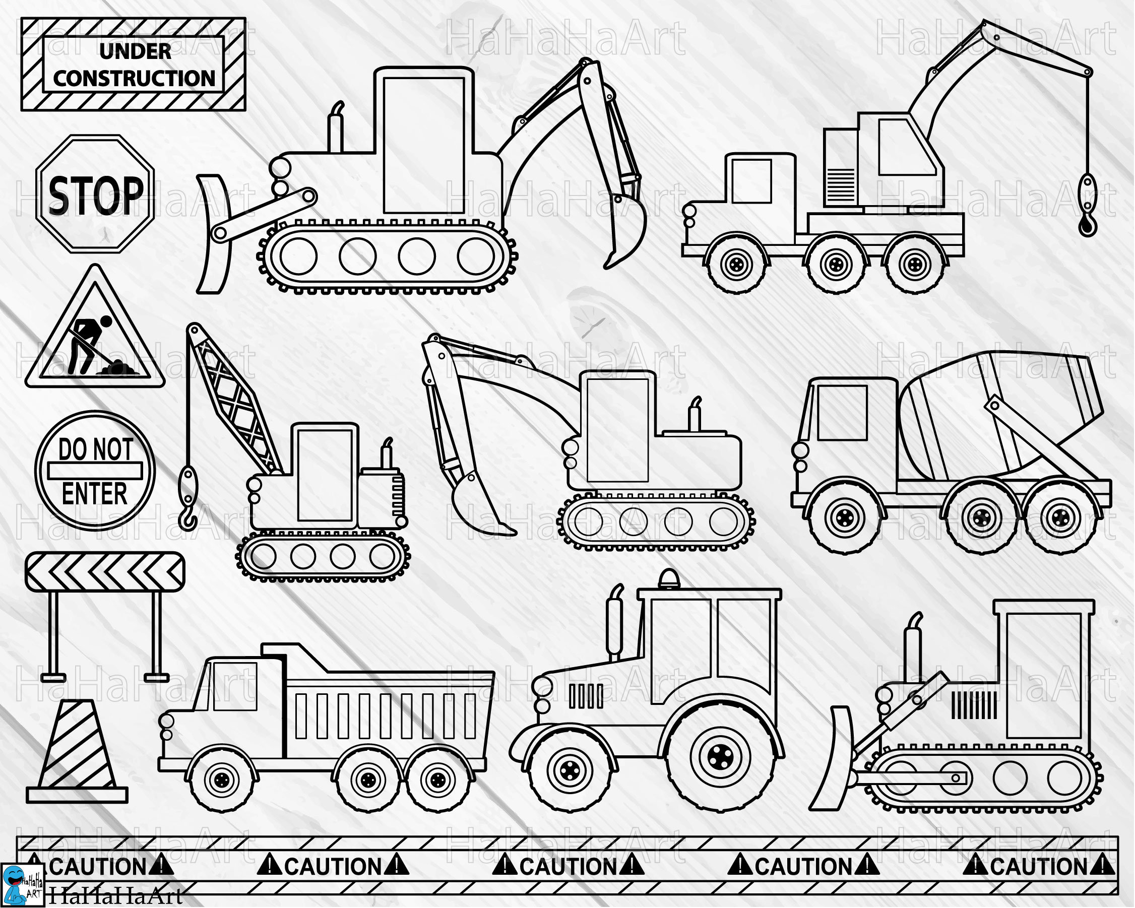 Construction Clipart Black And White