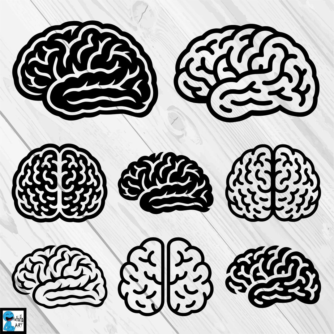 Brain Dxf Brains - Clipart / Cutting Files Svg Png Jpg Dxf Eps Digital Graphic ...