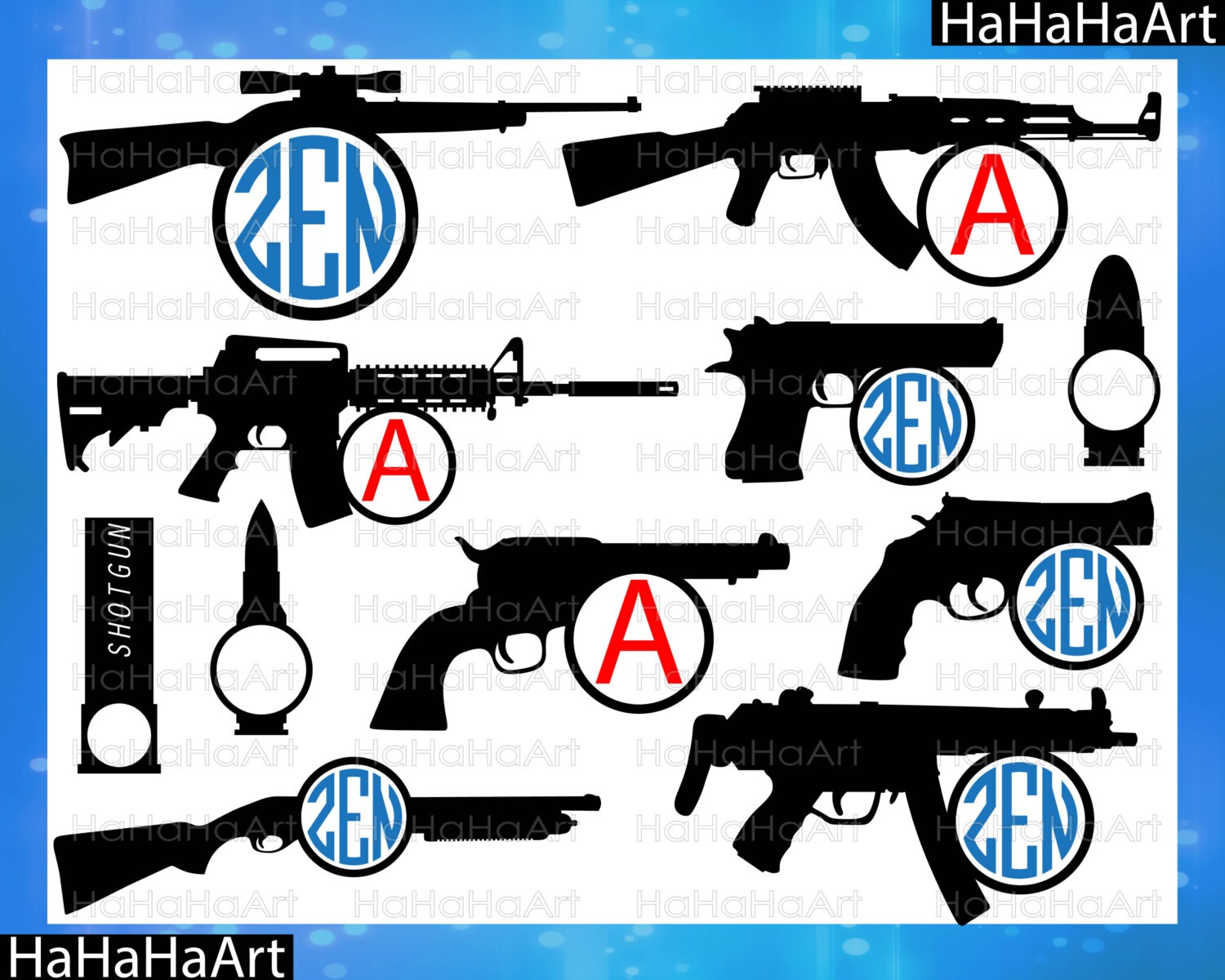 Download Big Guns Monogram Cutting Files Svg Png Jpg Eps Dxf Digital Etsy