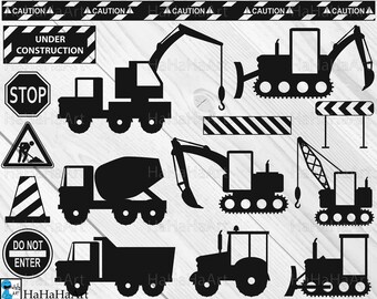 Monograma de vehículo de construcción – SVG, PNG, JPG, DXF, EPS (Descarga digital)