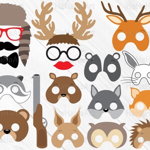 Woodland Animals Props v2 - Clipart / Cutting Files svg png jpg digital graphic design Instant Download Commercial Use cut layer 00920c