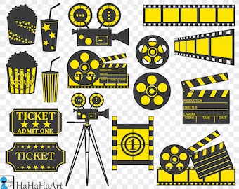 Cinema Monogram 2 colors - Cutting Files Svg Png Jpg Dxf Digital Graphic Design Instant Download Commercial Use Classic Retro 01116c