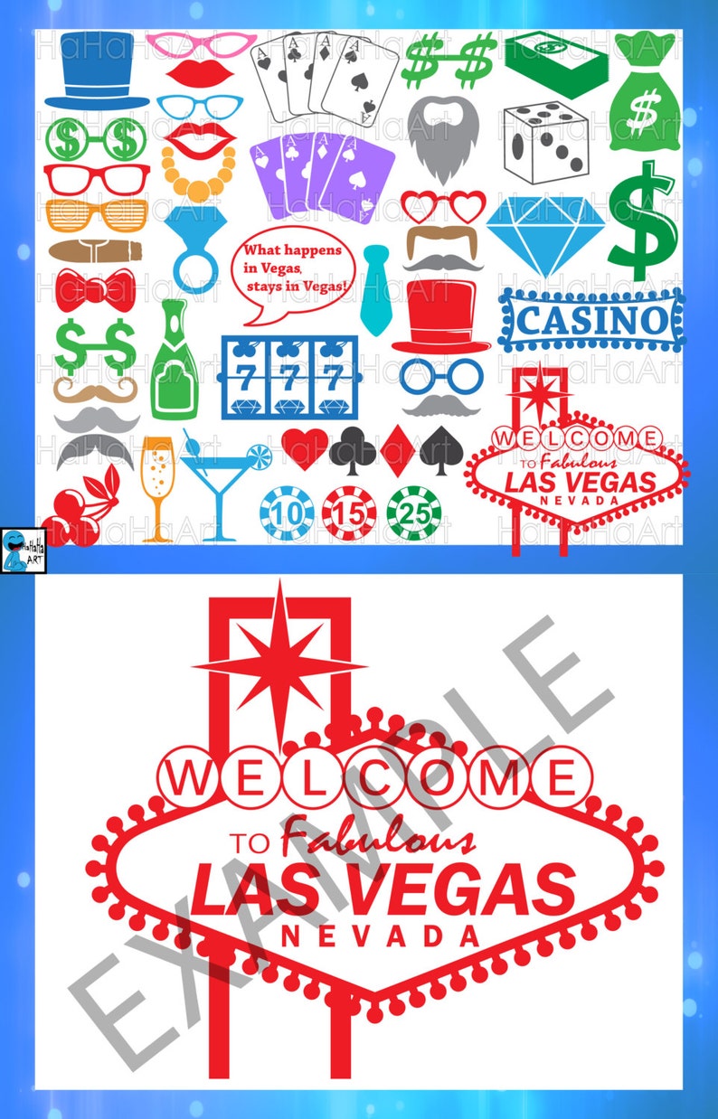 Download Las Vegas Monogram Color Cutting Files Svg Png Jpg Eps Dxf | Etsy