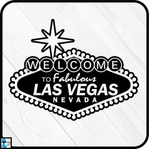Letrero de Las Vegas - Clipart / Archivos de corte Svg Png Jpg Dxf Estudio Diseño gráfico digital Descarga instantánea Uso comercial Juego Ciudad Icono 01051c