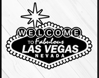 Las Vegas sign - Clipart / Cutting Files Svg Png Jpg Dxf Studio Digital Graphic Design Instant Download Commercial Use game city icon 01051c