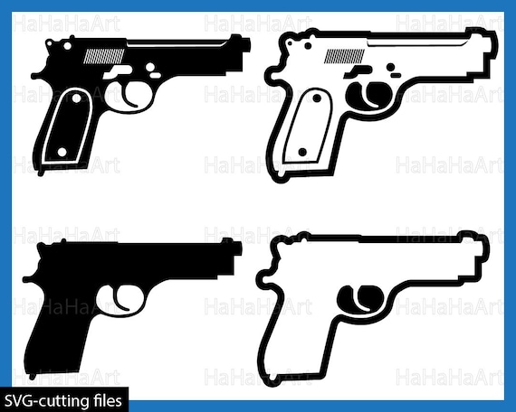 Police Guns Monogram Cutting Files Svg Png Jpg Eps Dxf Etsy