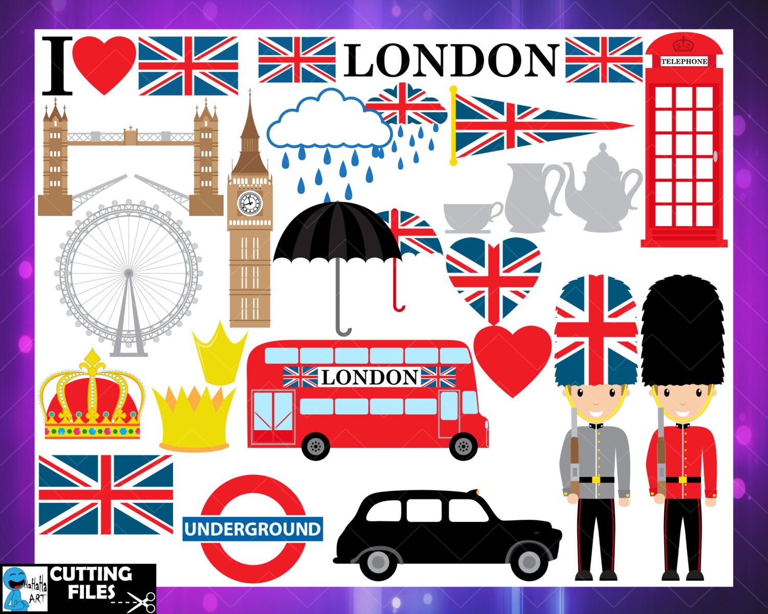 Cutting Files London SVG Eps Png Jpg Digital Graphic Design | Etsy