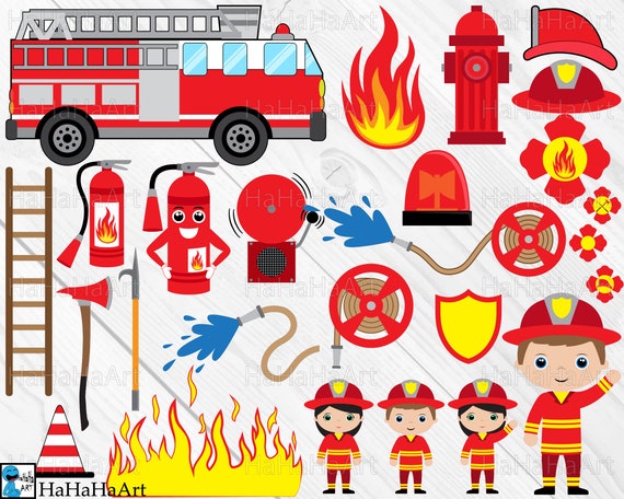Feuerwehr Clipart Schneidedateien Svg Eps Dxf Png Jpg Etsy