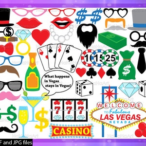 Las Vegas Requisiten - ClipArt PDF JPG Digitales Grafikdesign Kommerzielle Nutzung Prop Fotostand Sofort Download Clip Art Brille (00198)