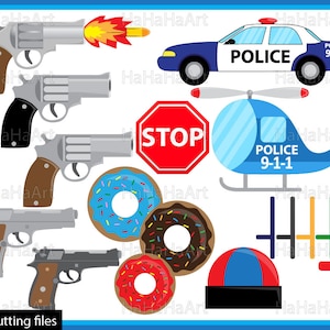 Many Props Police - Cutting Files SVG JPG Digital Graphic Design ...