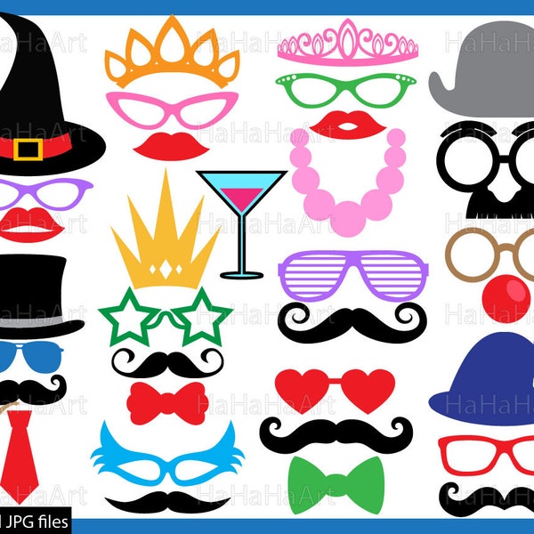 Party Booth Props - Cutting Files SVG JPG Digital Graphic Design Instant Download Commercial Use Photo Booth Party Funny Fun Cap (00932c)