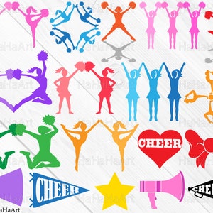 Cheer Monogram Designs - Clipart / Cutting Files svg png jpg dxf eps digital graphic design Instant Download popular monogram diy cut 00082c