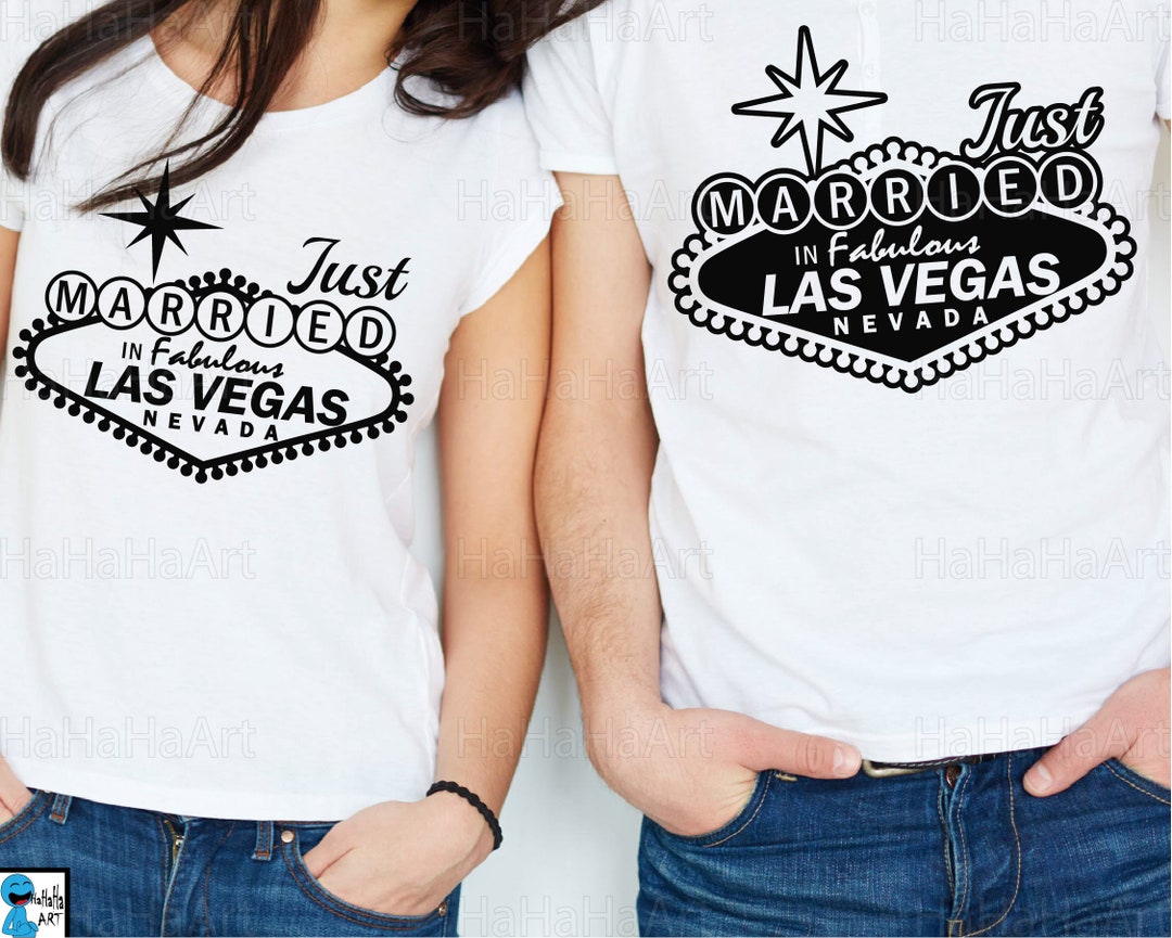 Just Married Las Vegas Sign Clipart / Cutting Files Svg Png Jpg Dxf Eps