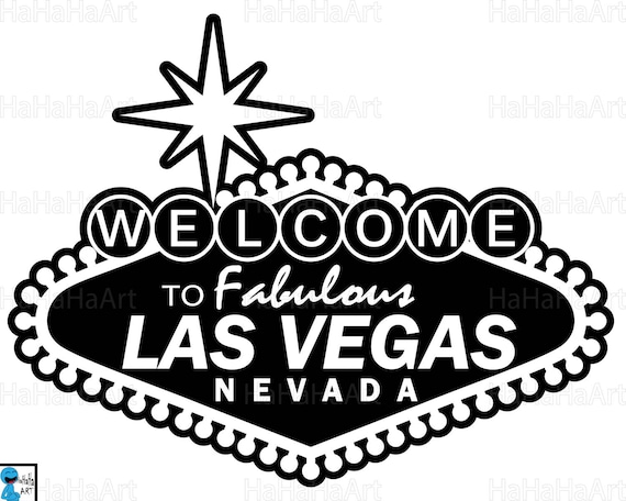 Las Vegas sign - Clipart / Cutting Files Svg Png Jpg Dxf Studio Digital  Graphic Design Instant Download Commercial Use game city icon 01051c